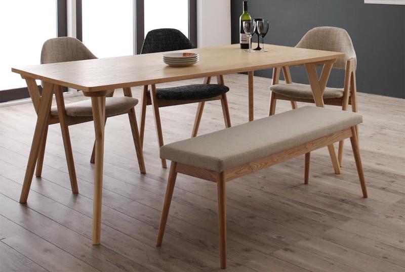 幅170cmワイドテーブル ベンチセットもある大人気北欧デザインダイニングテーブルセット